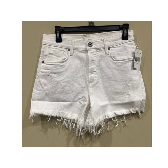 Edyson Pants - Edyson Delon High Rise Shorts Cut Off Denim Frayed Distressed 29 Button Fly Whit